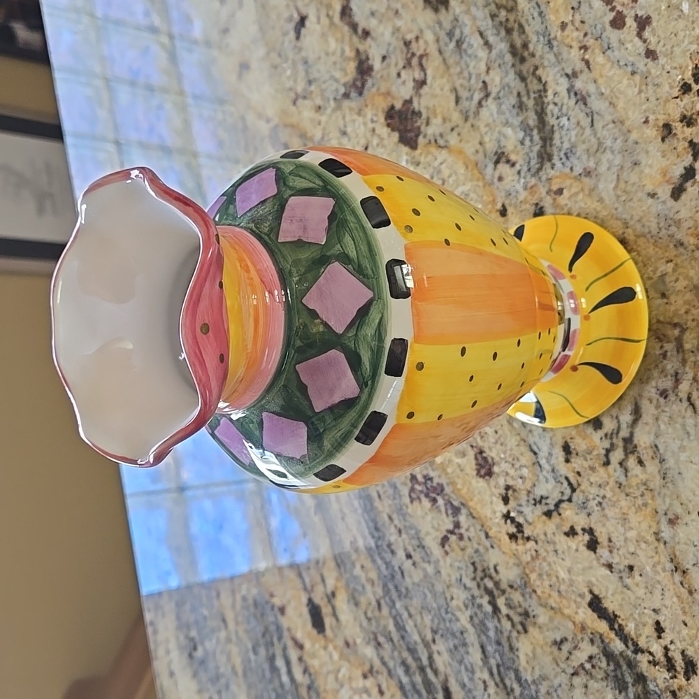 Colorful Ceramic Vase - Picture 3 of 5